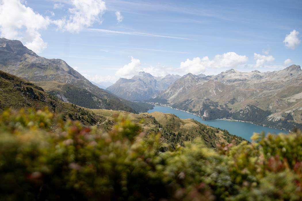 Blick über den See, Engadin